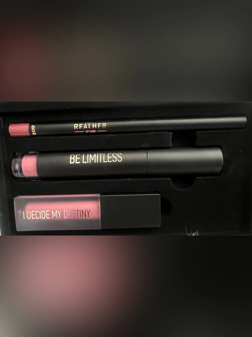 RealHer Liquid Lipstick/Lip Gloss/Lip Liner Set - NEW